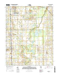 Elkville Illinois Current topographic map, 1:24000 scale, 7.5 X 7.5 Minute, Year 2015
