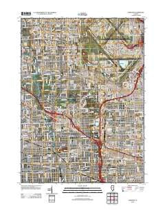 Elmhurst Illinois Historical topographic map, 1:24000 scale, 7.5 X 7.5 Minute, Year 2012