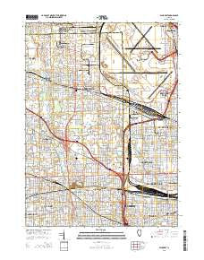 Elmhurst Illinois Current topographic map, 1:24000 scale, 7.5 X 7.5 Minute, Year 2015