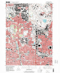 Elmhurst Illinois Historical topographic map, 1:24000 scale, 7.5 X 7.5 Minute, Year 1997