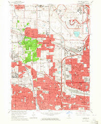 Elmhurst Illinois Historical topographic map, 1:24000 scale, 7.5 X 7.5 Minute, Year 1963