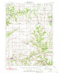 Elmwood Illinois Historical topographic map, 1:62500 scale, 15 X 15 Minute, Year 1944