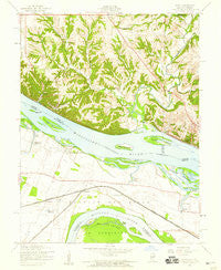 Elsah Illinois Historical topographic map, 1:24000 scale, 7.5 X 7.5 Minute, Year 1954