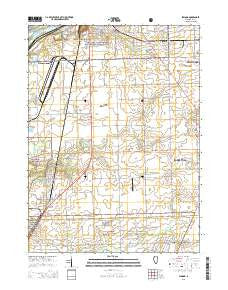 Elwood Illinois Current topographic map, 1:24000 scale, 7.5 X 7.5 Minute, Year 2015