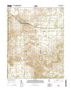 Enfield Illinois Current topographic map, 1:24000 scale, 7.5 X 7.5 Minute, Year 2015