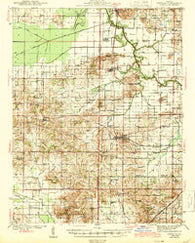Enfield Illinois Historical topographic map, 1:62500 scale, 15 X 15 Minute, Year 1944