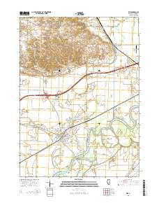 Erie Illinois Current topographic map, 1:24000 scale, 7.5 X 7.5 Minute, Year 2015
