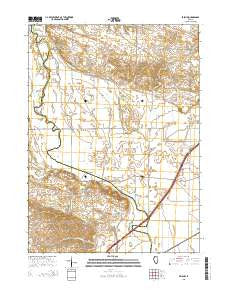 Erie NW Illinois Current topographic map, 1:24000 scale, 7.5 X 7.5 Minute, Year 2015