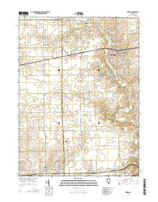 Eureka Illinois Current topographic map, 1:24000 scale, 7.5 X 7.5 Minute, Year 2015