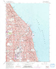 Evanston Illinois Historical topographic map, 1:24000 scale, 7.5 X 7.5 Minute, Year 1963