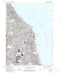 Evanston Illinois Historical topographic map, 1:24000 scale, 7.5 X 7.5 Minute, Year 1993