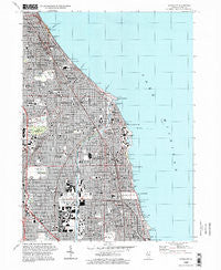 Evanston Illinois Historical topographic map, 1:24000 scale, 7.5 X 7.5 Minute, Year 1995