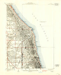 Evanston Illinois Historical topographic map, 1:24000 scale, 7.5 X 7.5 Minute, Year 1928