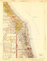 Evanston Illinois Historical topographic map, 1:24000 scale, 7.5 X 7.5 Minute, Year 1928