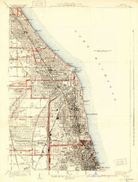 Evanston Illinois Historical topographic map, 1:24000 scale, 7.5 X 7.5 Minute, Year 1928