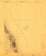 Evanston Illinois Historical topographic map, 1:62500 scale, 15 X 15 Minute, Year 1899