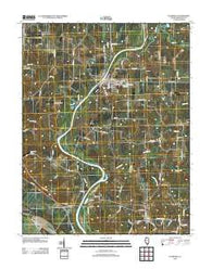 Evansville Illinois Historical topographic map, 1:24000 scale, 7.5 X 7.5 Minute, Year 2012