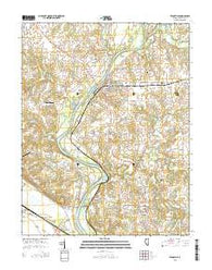 Evansville Illinois Current topographic map, 1:24000 scale, 7.5 X 7.5 Minute, Year 2015