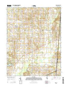 Ewing Illinois Current topographic map, 1:24000 scale, 7.5 X 7.5 Minute, Year 2015
