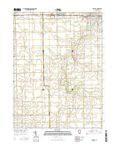 Fairbury Illinois Current topographic map, 1:24000 scale, 7.5 X 7.5 Minute, Year 2015