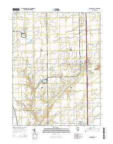 Farmersville Illinois Current topographic map, 1:24000 scale, 7.5 X 7.5 Minute, Year 2015
