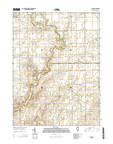 Fisher Illinois Current topographic map, 1:24000 scale, 7.5 X 7.5 Minute, Year 2015