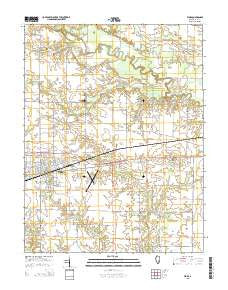 Flora Illinois Current topographic map, 1:24000 scale, 7.5 X 7.5 Minute, Year 2015