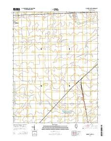 Forrest South Illinois Current topographic map, 1:24000 scale, 7.5 X 7.5 Minute, Year 2015