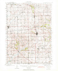 Forreston Illinois Historical topographic map, 1:62500 scale, 15 X 15 Minute, Year 1942