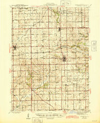 Forreston Illinois Historical topographic map, 1:62500 scale, 15 X 15 Minute, Year 1945