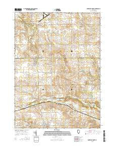 Forreston North Illinois Current topographic map, 1:24000 scale, 7.5 X 7.5 Minute, Year 2015