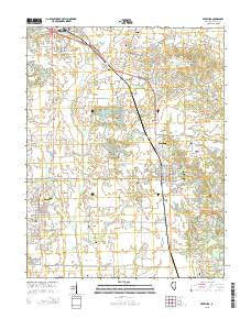 Freeburg Illinois Current topographic map, 1:24000 scale, 7.5 X 7.5 Minute, Year 2015