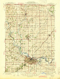 Freeport Illinois Historical topographic map, 1:62500 scale, 15 X 15 Minute, Year 1944