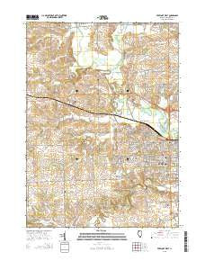 Freeport West Illinois Current topographic map, 1:24000 scale, 7.5 X 7.5 Minute, Year 2015