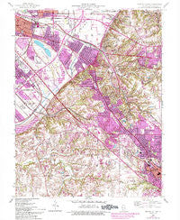 French Village Illinois Historical topographic map, 1:24000 scale, 7.5 X 7.5 Minute, Year 1954