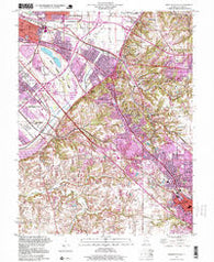French Village Illinois Historical topographic map, 1:24000 scale, 7.5 X 7.5 Minute, Year 1998