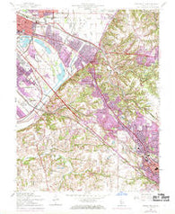 French Village Illinois Historical topographic map, 1:24000 scale, 7.5 X 7.5 Minute, Year 1954