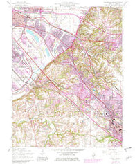 French Village Illinois Historical topographic map, 1:24000 scale, 7.5 X 7.5 Minute, Year 1954