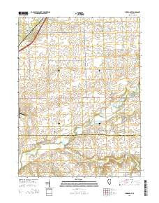 Funks Grove Illinois Current topographic map, 1:24000 scale, 7.5 X 7.5 Minute, Year 2015