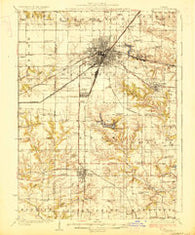Galesburg Illinois Historical topographic map, 1:62500 scale, 15 X 15 Minute, Year 1927