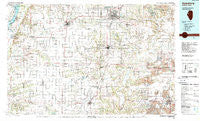 Galesburg Illinois Historical topographic map, 1:100000 scale, 30 X 60 Minute, Year 1989