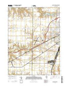 Galesburg West Illinois Current topographic map, 1:24000 scale, 7.5 X 7.5 Minute, Year 2015