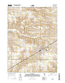 Galva Illinois Current topographic map, 1:24000 scale, 7.5 X 7.5 Minute, Year 2015