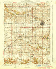 Galva Illinois Historical topographic map, 1:62500 scale, 15 X 15 Minute, Year 1944
