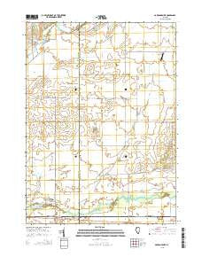 Garden Prairie Illinois Current topographic map, 1:24000 scale, 7.5 X 7.5 Minute, Year 2015