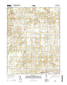 Geff Illinois Current topographic map, 1:24000 scale, 7.5 X 7.5 Minute, Year 2015