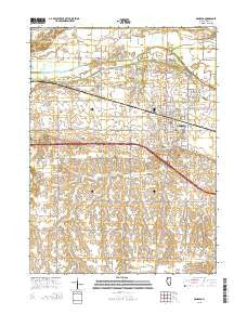 Geneseo Illinois Current topographic map, 1:24000 scale, 7.5 X 7.5 Minute, Year 2015