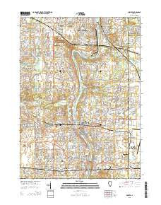 Geneva Illinois Current topographic map, 1:24000 scale, 7.5 X 7.5 Minute, Year 2015