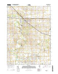 Genoa Illinois Current topographic map, 1:24000 scale, 7.5 X 7.5 Minute, Year 2015