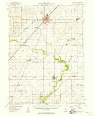 Gibson City Illinois Historical topographic map, 1:62500 scale, 15 X 15 Minute, Year 1957
